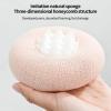 2-in-1 Sunflower Shower Sponge with Suction Cup | Exfoliating Bath Sponge for Soft Skin | Hypoallergenic & Eco-Friendly Body Scrubber for Spa-Like Luxury (Meat Pink) view 3