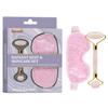 2-Piece: Cooling Beads Eye Mask & Rose Quartz Facial Roller Skincare Set view 1