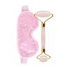 2-Piece: Cooling Beads Eye Mask & Rose Quartz Facial Roller Skincare Set view 2