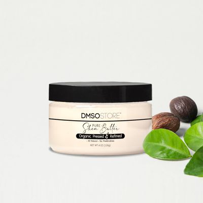 DMSOSTORE Refined Shea Butter Unscented 4 oz  100% Pure African Shea Butter for Hair & Dry Skin  Deep Moisturizer for Face & Body  DIY Whipped Body Butter, Soap & Lip Balm