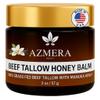 Azmera Beauty 100% Grass-Fed Beef Tallow Balm, Manuka Honey MGO263+, Organic Beeswax & Olive Oil, Beef Tallow for skin,Handmade Moisturizer for Dry Skin, Eczema Relief, & Healing Skin(2oz, Vanilla) view 1
