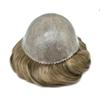 Healthlif Toupee for Men Hairpiece Hairpieces And Toupees Thin Skin Mens Hair System Full Poly V-Looped Mens Toupee Human Hair Systems7X9-110% Density#1820#18 Medium Blonde+20% Grey view 3