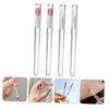 SOESFOUFU 4pcs Silicone Lip Brush Holder Lid Cover Makeup Applicators for Lipstick Travel-sized view 2