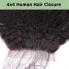 Kiss darling LASHES 4x4 Afro Kinky Curly Lace Closure Human Hair 18Inch Top Full Closure Piece #1b black 150% Density Lace Closure Pre Plucked Bleached Knots view 4
