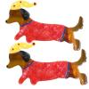 2PCS Dachshund Hair Clip,Dog Hair Alligator Clip,Dogs Hair Duckbill Clip,Animal Shape Hair Clips,Acetate Hair Clips for Girls,Small Hair Barrette for Women (Dachshund with Hat) view 1