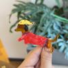 2PCS Dachshund Hair Clip,Dog Hair Alligator Clip,Dogs Hair Duckbill Clip,Animal Shape Hair Clips,Acetate Hair Clips for Girls,Small Hair Barrette for Women (Dachshund with Hat) view 2