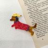 2PCS Dachshund Hair Clip,Dog Hair Alligator Clip,Dogs Hair Duckbill Clip,Animal Shape Hair Clips,Acetate Hair Clips for Girls,Small Hair Barrette for Women (Dachshund with Hat) view 3