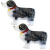 2PCS Border Collie Hair Clip,Dog Hair Alligator Clip,Dogs Hair Duckbill Clip,Animal Shape Hair Clips,Acetate Hair Clips for Girls,Small Hair Barrette for Women (Border Collie) view 1