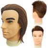 Mannequin Head with Human Hair, Barber Mannequin Head Male for Hair Cutting or Styling, Practice Hair Mannequin Head with Stand view 1