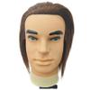 Mannequin Head with Human Hair, Barber Mannequin Head Male for Hair Cutting or Styling, Practice Hair Mannequin Head with Stand view 3