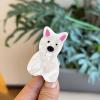 2PCS West Highland Terrier Hair Clip,Dog Hair Alligator Clip,Dogs Hair Duckbill Clip,Animal Shape Hair Clips,Acetate Hair Clips for Girls,Small Hair Barrette for Women (West Highland Terrier) view 2