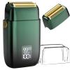 Electric Razor for Men Face, Bazivve Electric Shavers for Men, Foil Shaver with 3 Adjustable Speeds, Rechargeable Waterproof Close Shave Trimmer with LED Display for Face/Beard/Head Shavers (Green) view 1