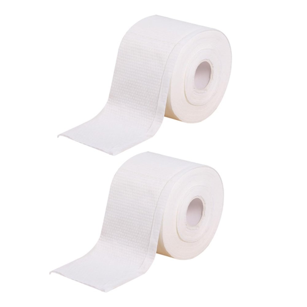 HAKIDZEL 2rolls Face Cloths for Washing Makeup Towels Disposaible Makeup Wipes Wet Towelettes Cotton Facial Tissue