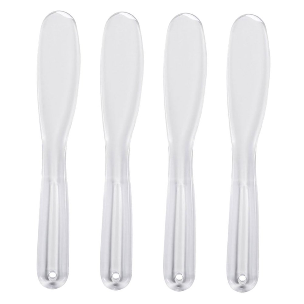 AUTSUPPL 4pcs Facial Mask Mixing Spatulas Reusable Plastic Skincare Tools Mask Rod Scraper Gua Sha Facial Tools