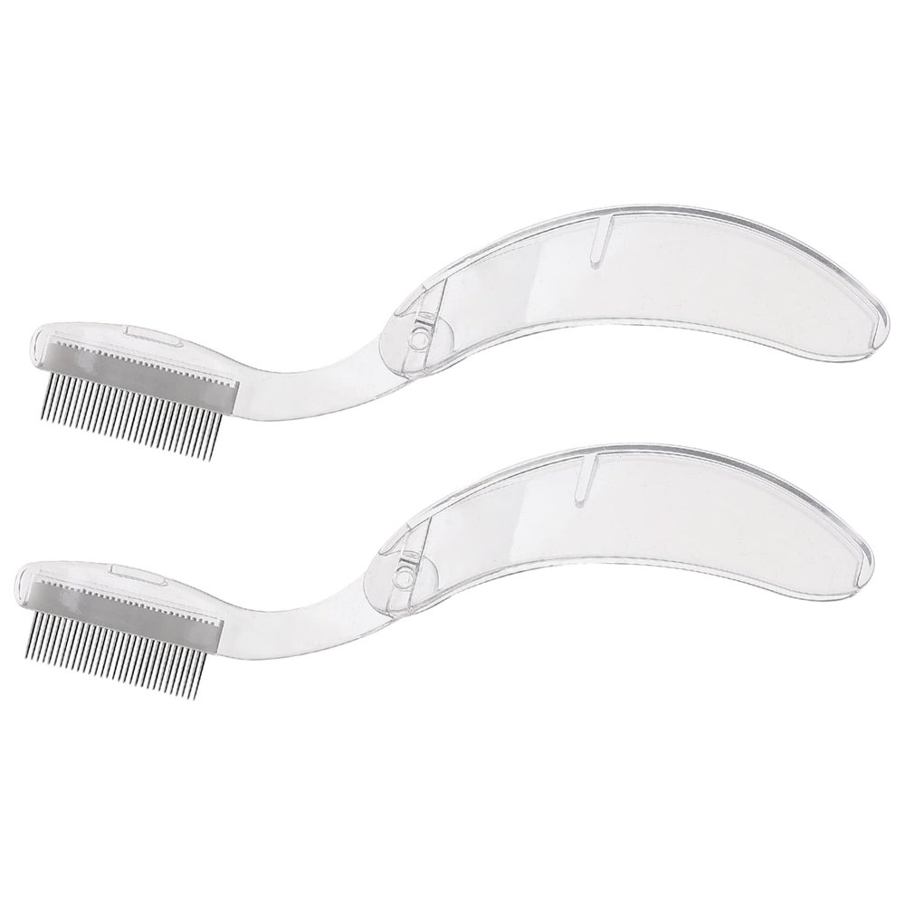 ASAKKURA 2pcs Eyebrow and Lash Comb Eyelash Tool for Makeup Professional Eyebrow Brush for Women Handle Design for Comfort and Precision