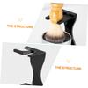 ASAKKURA 1set Shaving Brush Stand Beard Brush and Display Holder for Men Non- Base Heat Retaining for All Soaps and Creams and Easy to Clean view 3