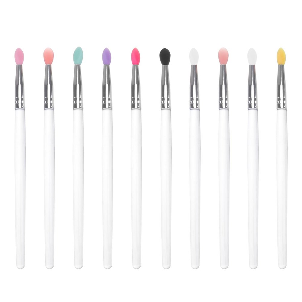 VICASKY 10pcs Eye Shadow Brush Makeup Brush Women Makeup Tool Soft Handle and Natural Makeup Brush