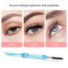 Foldable Eyebrow Brush Eyelash Comb Mascara Brush Double Head Eyebrow Brush Eyebrow Eyelash Makeup Grooming Tool view 2