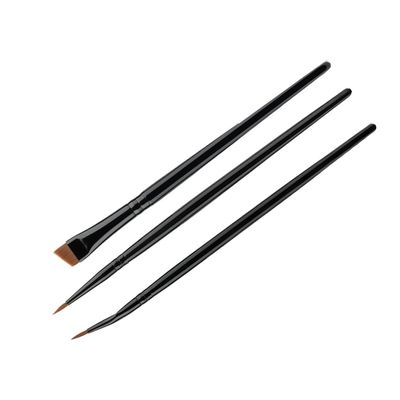 3pcs Precise Angled Eyeliners Brush Set For Stylish Eye Makeup Soft Synthetic Bristles For Beginners And Professional