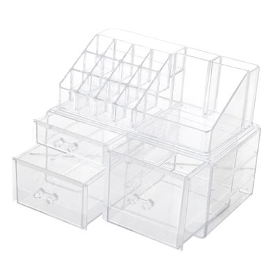 AUTSUPPL Elegant Drawer Makeup Storage Box Compact Cosmetic Organizer Desktop Storage Case for Jewelry