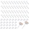 Beebeecraft 50Pcs Earring Sleeves and 50Pcs Ear Nuts and 50Pcs Silicone Piercing Discs for Piecing Bump Stabilizer Protector Covers view 1