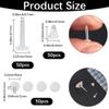 Beebeecraft 50Pcs Earring Sleeves and 50Pcs Ear Nuts and 50Pcs Silicone Piercing Discs for Piecing Bump Stabilizer Protector Covers view 2