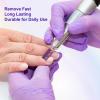 3/32" Large Barrel Bit Tungsten Carbide Nail Drill Bit Safety Bit for Gel & Acrylic Removal, Right Way Rotating Efile Tip, Salon Electric File Accessory (5XC Girt, Purple) view 4