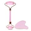 Ao Yee ZGL Gua Sha Facial Massage Tool and Roller Set, Facial Massager for Face, Neck, Arms, Eyes, Reduce Puffiness, Improve Wrinkles, Daily Self-Care Gift for Men and Women Emerald Green Pink White view 1