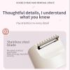 2-in-1 Electric Bikini Trimmer for Women Rechargeable Women Bikini Trimmer Electric Shaver for Legs Body Hair (Light Purple) view 4