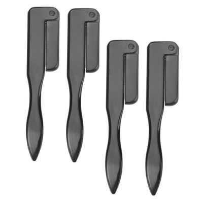 Healeved 4pcs Portable Multi-purpose Foldable Eyebrow Brushes for Makeup Eyelash Combs Brow Grooming Tools for Daily Use Beauty Salons