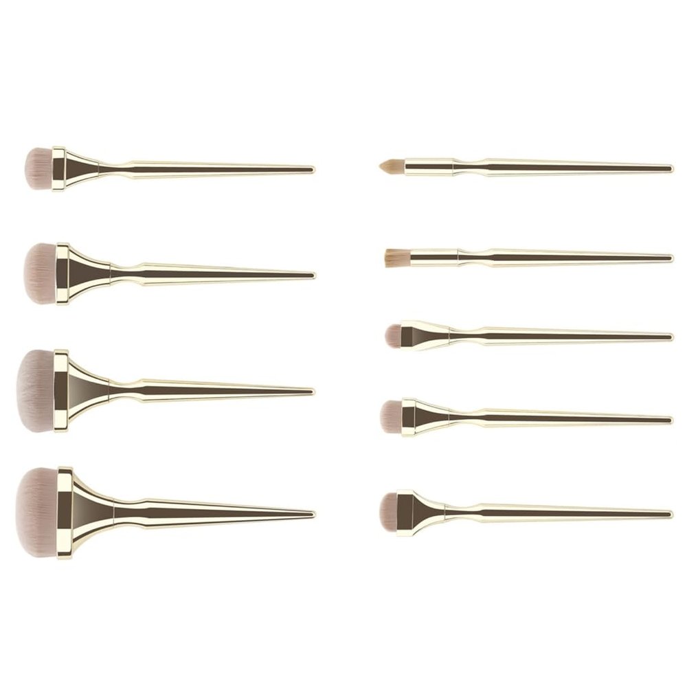 9pcs Face Makeup Brush Set for Professional and Beginners Use Soft Synthetic Bristles Cosmetic for Elegant Application