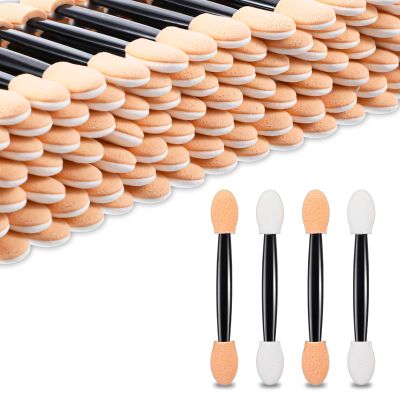 600 Pcs Disposable Eyeshadow Brushes, 2.4 Inch Eyeshadow Brush Sponge Makeup Applicators Dual Sides Makeup Applicator Sticks for Women Girls