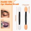 600 Pcs Disposable Eyeshadow Brushes, 2.4 Inch Eyeshadow Brush Sponge Makeup Applicators Dual Sides Makeup Applicator Sticks for Women Girls view 2