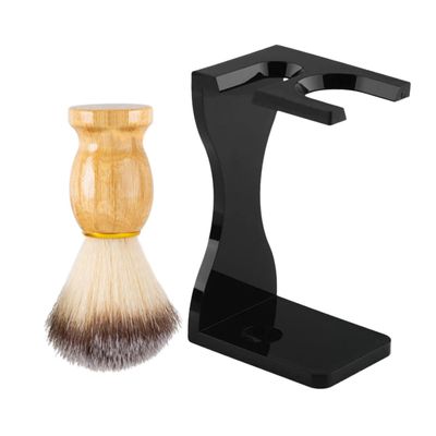 ADOCARN 1set Shaving Brush Stand Compact Beard Brush Holder for Easy Storage and Drying for Bathroom Use Grooming Accessory for Men