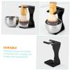 ADOCARN 1set Shaving Brush Stand Compact Beard Brush Holder for Easy Storage and Drying for Bathroom Use Grooming Accessory for Men view 2