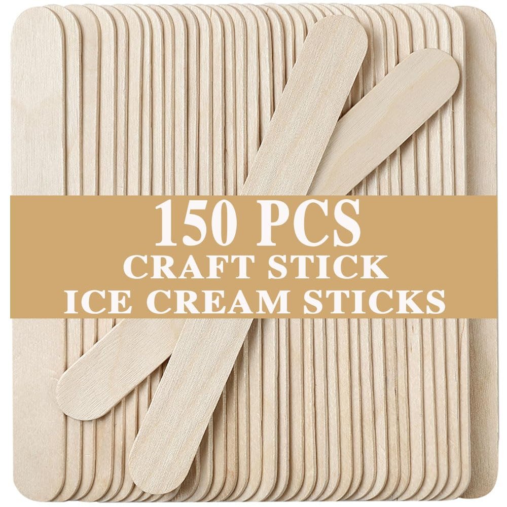 150PCS Waxing Sticks for Hair Removal - Borogo 5.5 inch Premium Splinter-Free Wooden Sticks for Waxing, Wax Stick for Body and Face Waxing