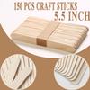 150PCS Waxing Sticks for Hair Removal - Borogo 5.5 inch Premium Splinter-Free Wooden Sticks for Waxing, Wax Stick for Body and Face Waxing view 2