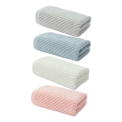 DECOMELODY 4pcs Cotton Face Towels Soft Absorbent Washcloths Grey for Home Hotel Dormitory Skin-Friendly Washable Reusable