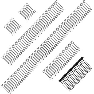 ANCIRS 5 Pack Hair Finishing Fixer Waver Comb, Invisible U Shape Wig Hair Clip Combs, Flexible Hairstyle Holder for Hairstyle (5 Styles)