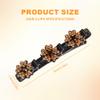 2 PCS Sparkling Crystal Stone Braided Hair Clips, 2025 New Flower Hair Clip for Women, Small Clips Braid for Home Use (Pink) view 3