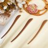 Beebeecraft 3Pcs Sandalwood Hair Sticks Vintage Sienna Wooden Japanese Chinese Hair Chopsticks for Women Handmade Bun Chignon Maker Accessories view 3