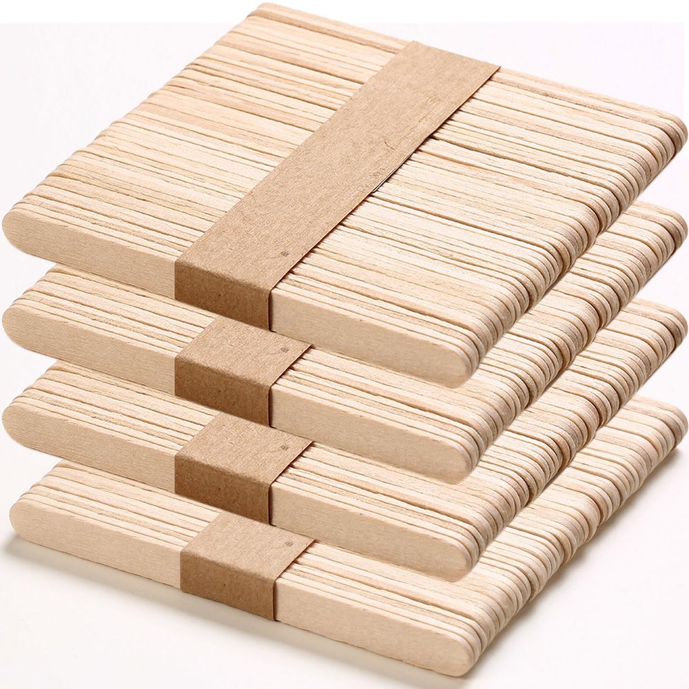 240 Pcs Craft Sticks Ice Cream Sticks - Borogo 4.5 inch Waxing Sticks for Hair Removal Premium Splinter-Free Wooden Wax Sticks for Body and Face Waxing