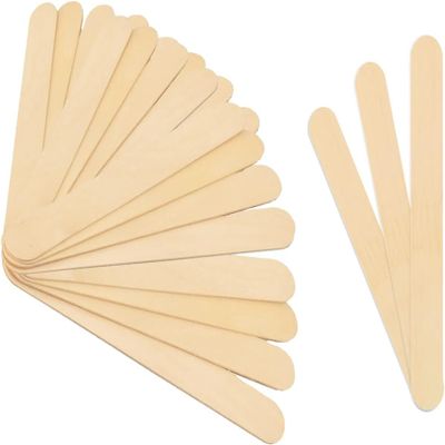 MIBLY 80 PCS Popsicle Sticks for Crafts Jumbo Craft Sticks Made of Smooth Wooden Sticks Ideal Wood Sticks and Wooden Sticks for Crafts for Body Hair Removal (Pack of 80 Large Sticks)