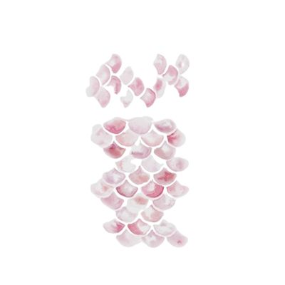 2 piece Mermaid Scale Temporary Tattoos Stickers Body Face Hand Themed Costume Halloween Women Adults (pink 20)