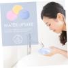 HAKIDZEL 3pcs Rounded Makeup Blender Sponge Makeup Remover Cloth Simple Puff Cosmetics Puff Girl Face Cleaning Pads view 3