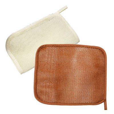 ASAKKURA 2pcs Nylon Net Bath Towel Loofa Shower Scrubber Exfoliating Back Scrubbers for Body Random Color