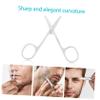 FOYTOKI Stainless Steel Vibrissa Scissors Precision Nose Hair and Eyebrow Trimmer Comb Professional Grooming Tool for Men and Women for Facial Hair Removal view 4