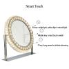 LED Lighted Vanity Mirror, Lluminated Makeup Mirror with 3 Color Lights 360Rotating, Hollywood Smart Desk Mirror view 2