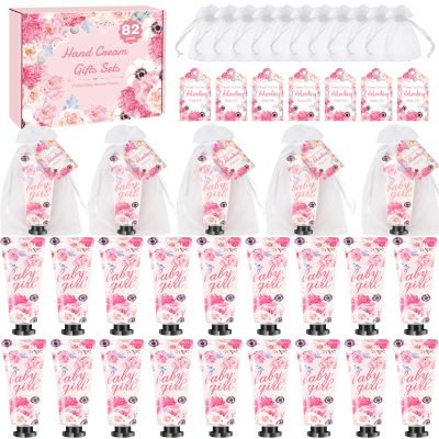 82 Sets Baby Shower Hand Cream Bulk, Baby Shower Favors for Guests, Mini Hand Lotion Bulk,Thank You Gift for Women Coworkers,Wedding Party Favors,Bridal Shower Favors for Girls With Organza Gift Bags