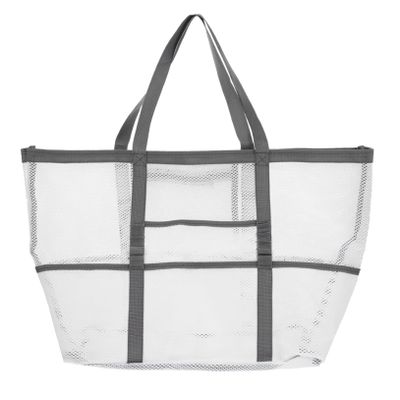 TOVINANNA Portable Mesh Shower Bag for Beach and Travel Versatile Organizer for Toys and Sundries Space-saving Design Opening for Easy Access Mesh Tote
